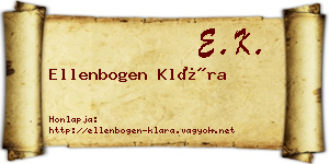 Ellenbogen Klára névjegykártya