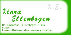 klara ellenbogen business card
