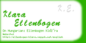 klara ellenbogen business card